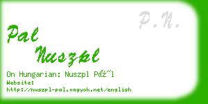 pal nuszpl business card